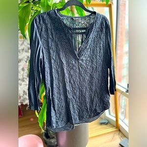 Uniqlo Black Lace Top